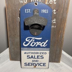 Ford Bottle Opener Barware Wall Mount